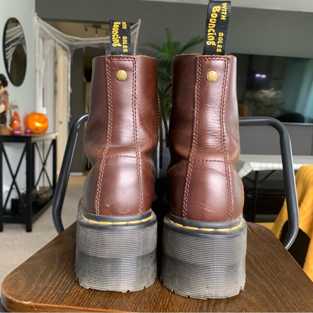 Dr. Martens Brown 1460 Pascal MAX Leather Platform Boots - Picture 5 of 8